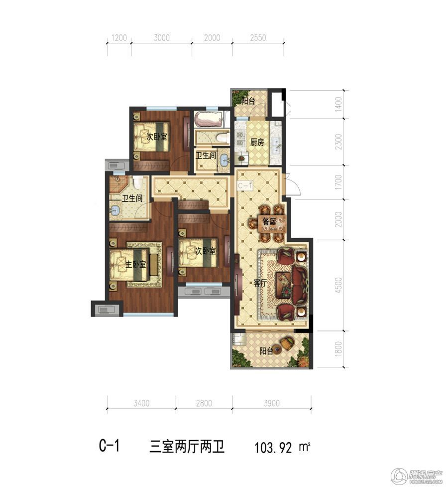 > 雨润·星雨华府户型图