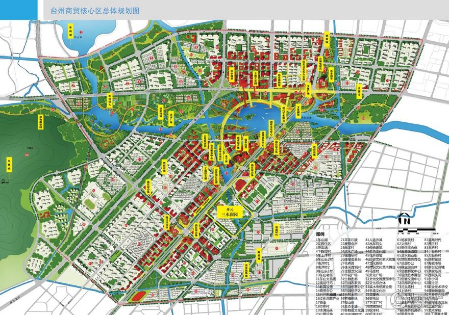 台州商贸核心区总体规划图