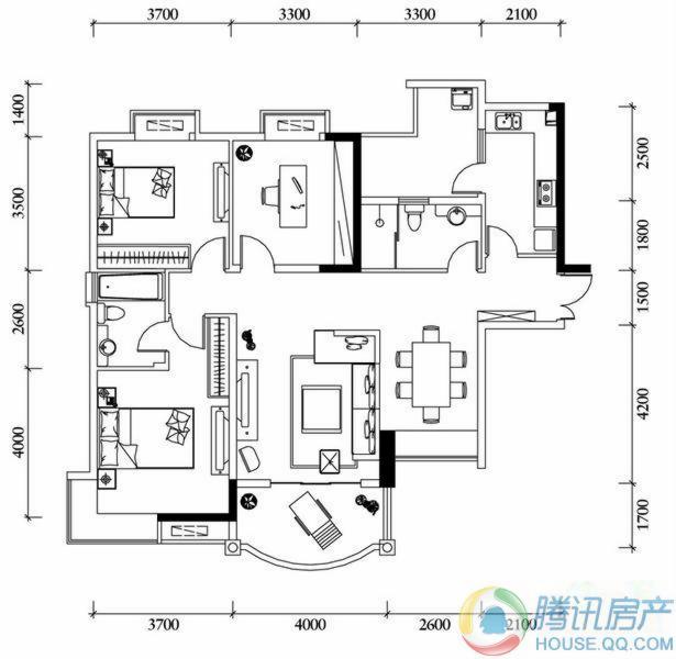 > 长安锦绣城户型图