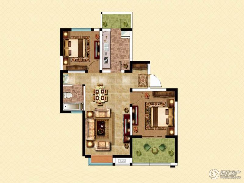 > 美满锦园户型图