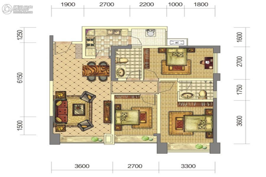 > 中铁骑士府邸户型图