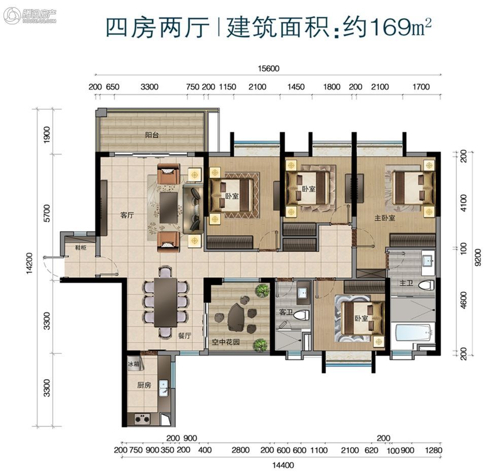 > 华标峰湖御境户型图
