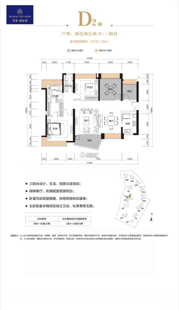 > 华发峰景湾户型图