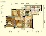 领地海纳时代3室2厅1卫79平方米户型图
