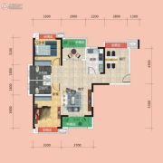 广电兰亭时代3室2厅2卫113平方米户型图