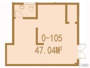 国仕山一期临街商铺1室0厅0卫47平方米户型图