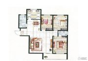 亚威金地家园3室2厅2卫139平方米户型图