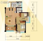 司南plus公寓2室1厅1卫80平方米户型图