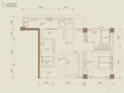 锦和名邸2室2厅1卫87平方米户型图