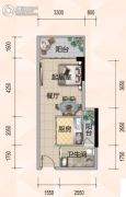 悦尚公馆1室1厅1卫44平方米户型图