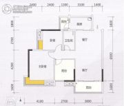 桂南银都3室2厅1卫91平方米户型图