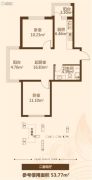 金瑞林城2室1厅1卫0平方米户型图
