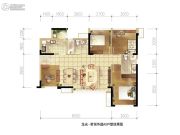 龙光君悦华庭3室2厅2卫92平方米户型图