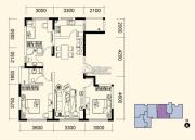 智造创想城3室2厅2卫107平方米户型图