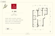 北京怡园3室2厅1卫95平方米户型图