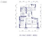 蓝光长岛国际社区3室2厅2卫116平方米户型图