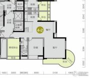 中海金沙水岸3室2厅2卫142--168平方米户型图