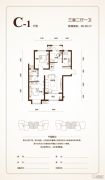 宏泰・龙邸3室2厅1卫95平方米户型图
