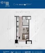 桂林华润中心1室1厅1卫40平方米户型图