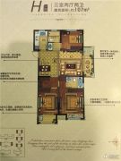 滨湖国际佳苑 多层3室2厅2卫107平方米户型图