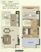 中海联智汇城1室2厅2卫43平方米户型图