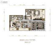 华润前海中心・悦玺3室2厅2卫270平方米户型图