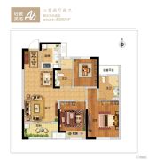 新西塘孔雀城印象澜庭3室2厅2卫0平方米户型图