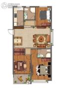 紫微台商铺3室2厅1卫119平方米户型图