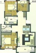 青枫国际3室2厅1卫88--90平方米户型图