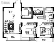 田源新城2室2厅1卫0平方米户型图