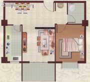 南靖世纪豪庭1室2厅1卫0平方米户型图