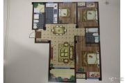 紫荆城 小高层3室2厅2卫117平方米户型图