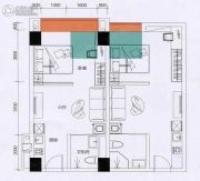 嘉珠时代广场1室1厅1卫37平方米户型图