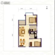 海南旅居地产2室2厅1卫62平方米户型图