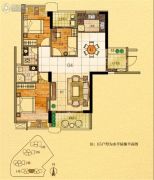 金紫世家3室2厅2卫112平方米户型图