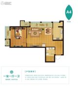 新松・茂樾山1室1厅1卫60--61平方米户型图