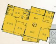庄士映蝶蓝湾4室2厅2卫145平方米户型图