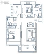 东润玺城3室2厅1卫98平方米户型图