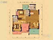 宝龙水岸金城2室2厅2卫105平方米户型图