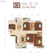 润和城5室2厅2卫146平方米户型图