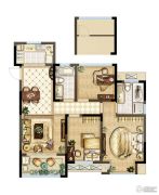 紫金上品苑3室2厅2卫109平方米户型图