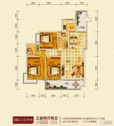 湘府湘城3室2厅2卫138--139平方米户型图