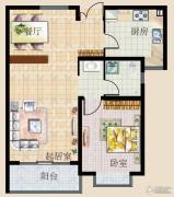 天颐郦城三期1室1厅1卫78平方米户型图