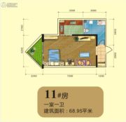 苏仙悦生活广场1室0厅1卫68平方米户型图