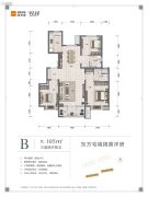 北京佳兆业・悦峰3室2厅2卫105平方米户型图