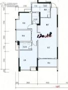 龙腾豪园3室2厅2卫120平方米户型图
