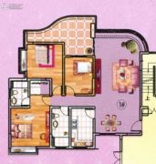 金河湾豪庭3室2厅2卫0平方米户型图