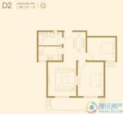 上海建筑2室2厅1卫90平方米户型图