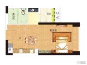 中海誉城1室1厅1卫33平方米户型图