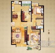 中海万锦行政公寓3室2厅1卫113平方米户型图
